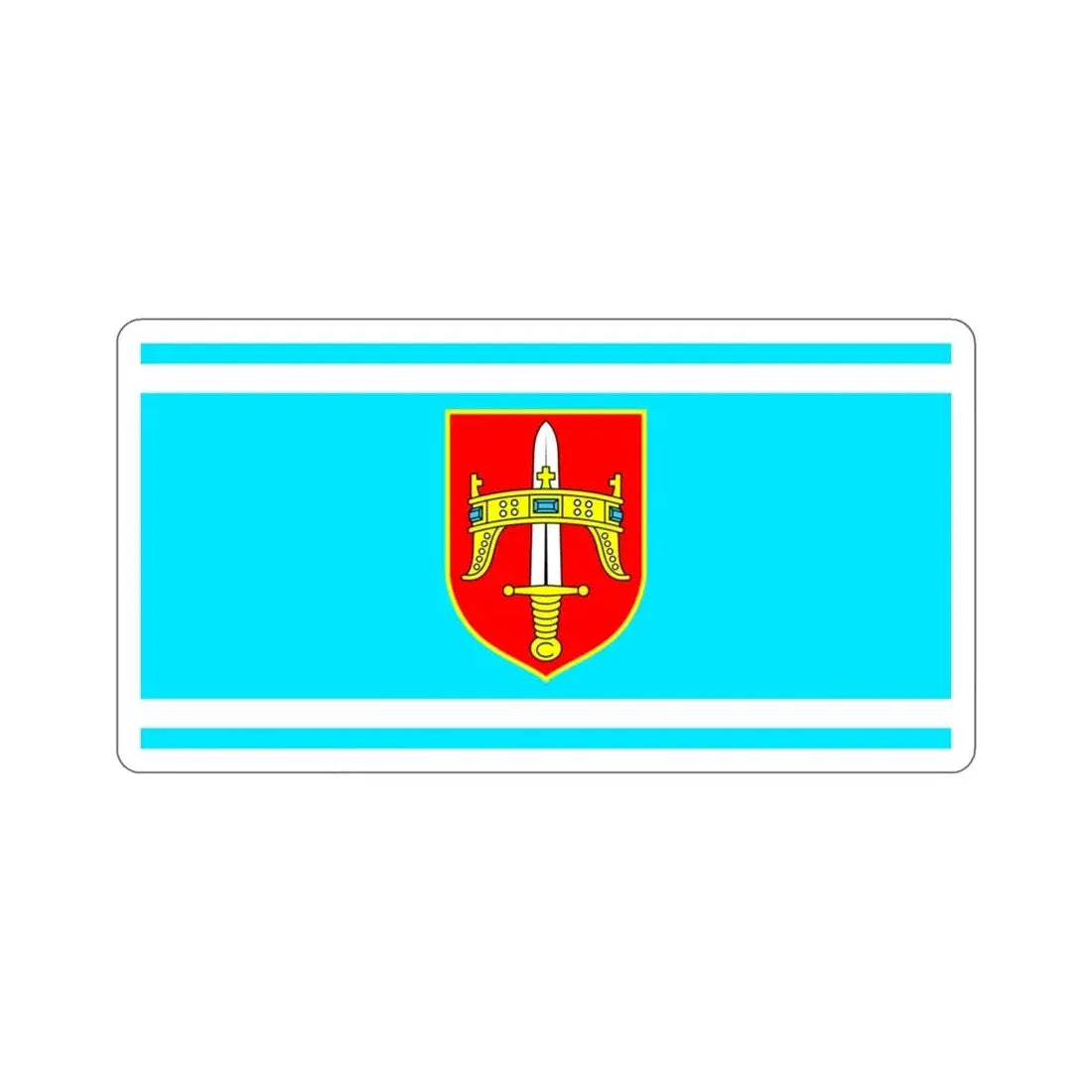 Flag of Šibenik Knin County Croatia STICKER Vinyl Die-Cut Decal 3 Inch - The Sticker Space