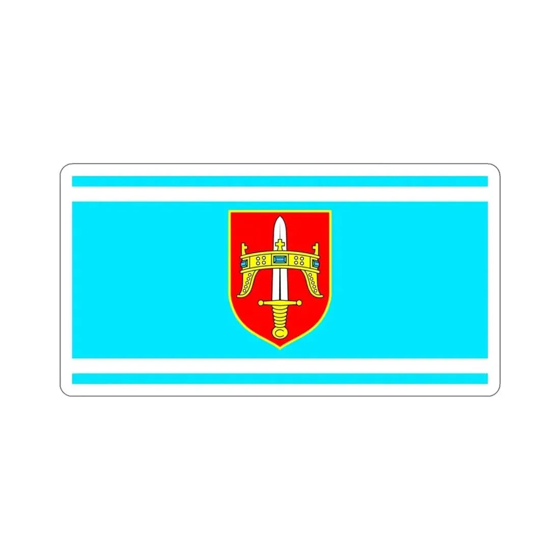 Flag of Šibenik Knin County Croatia STICKER Vinyl Die-Cut Decal 4 Inch - The Sticker Space