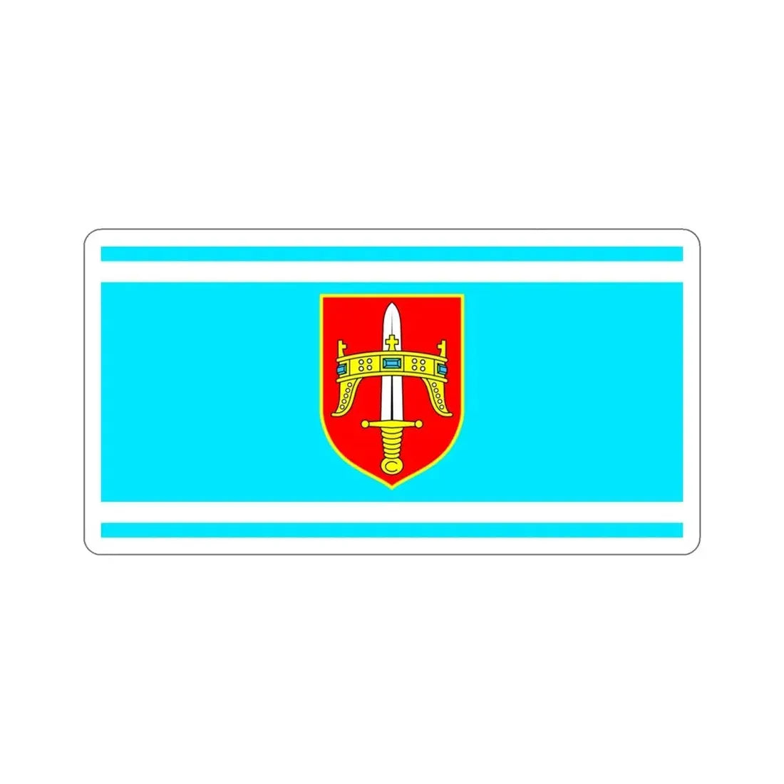 Flag of Šibenik Knin County Croatia STICKER Vinyl Die-Cut Decal 4 Inch - The Sticker Space