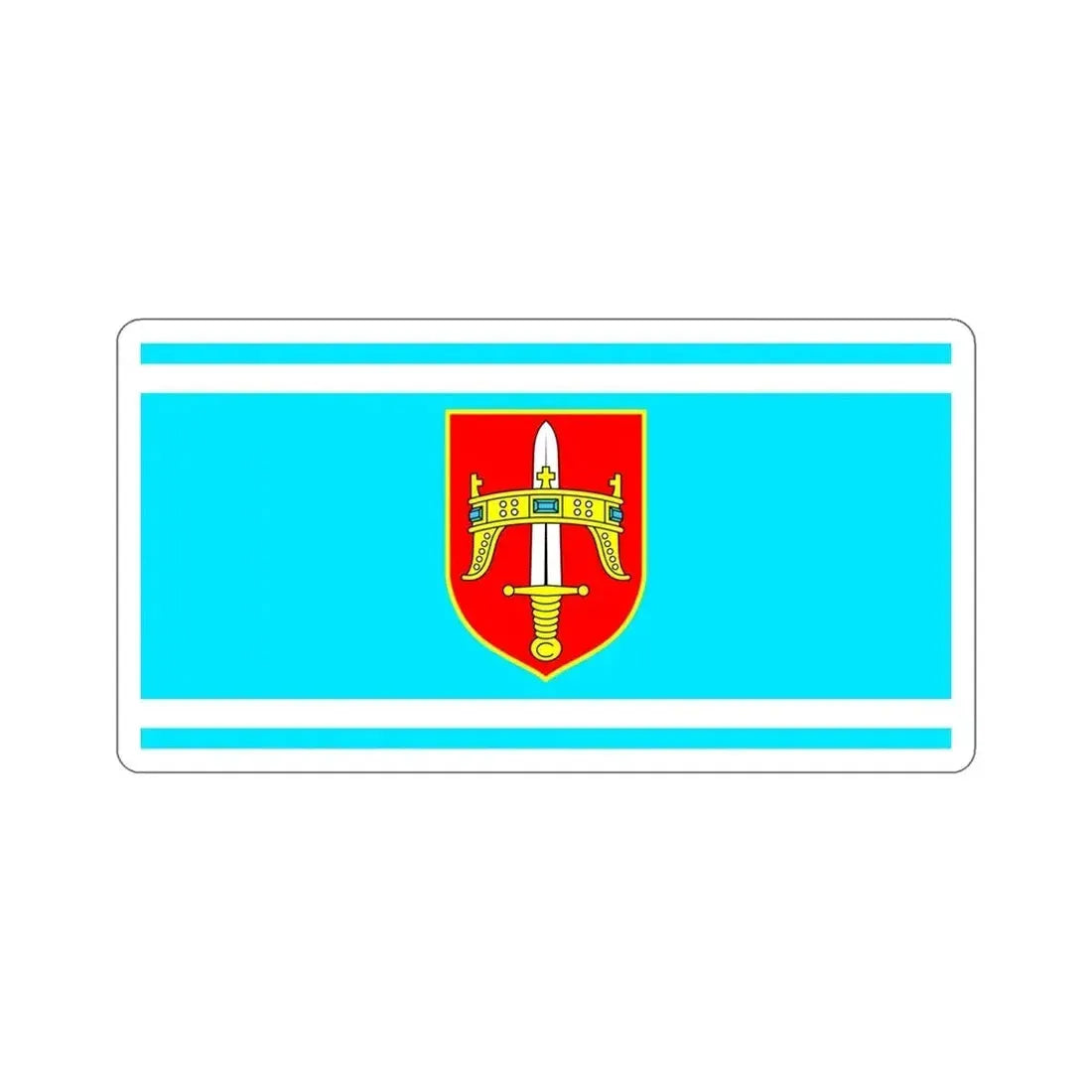 Flag of Šibenik Knin County Croatia STICKER Vinyl Die-Cut Decal 5 Inch - The Sticker Space