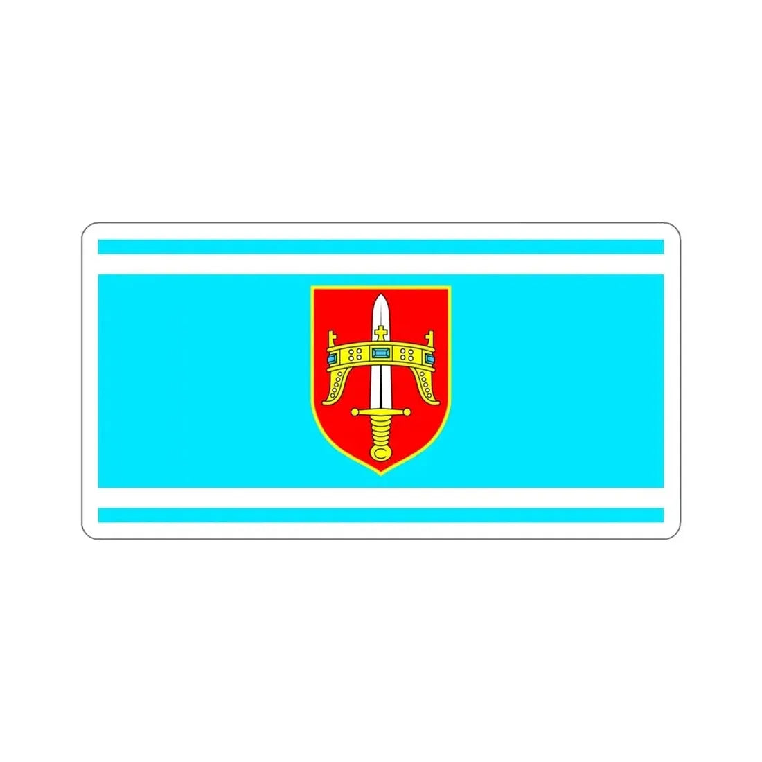 Flag of Šibenik Knin County Croatia STICKER Vinyl Die-Cut Decal 5 Inch - The Sticker Space