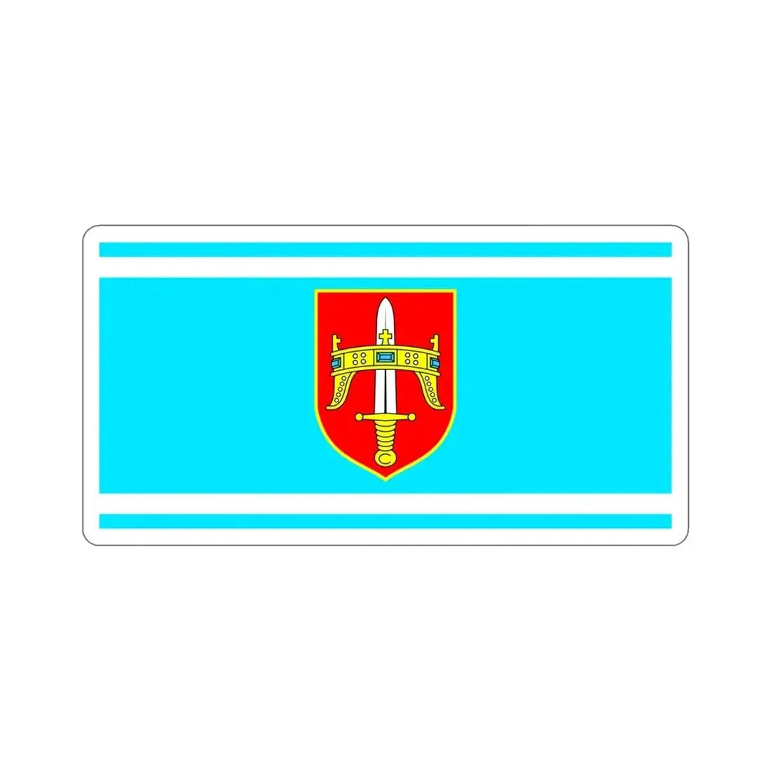 Flag of Šibenik Knin County Croatia STICKER Vinyl Die-Cut Decal 6 Inch - The Sticker Space