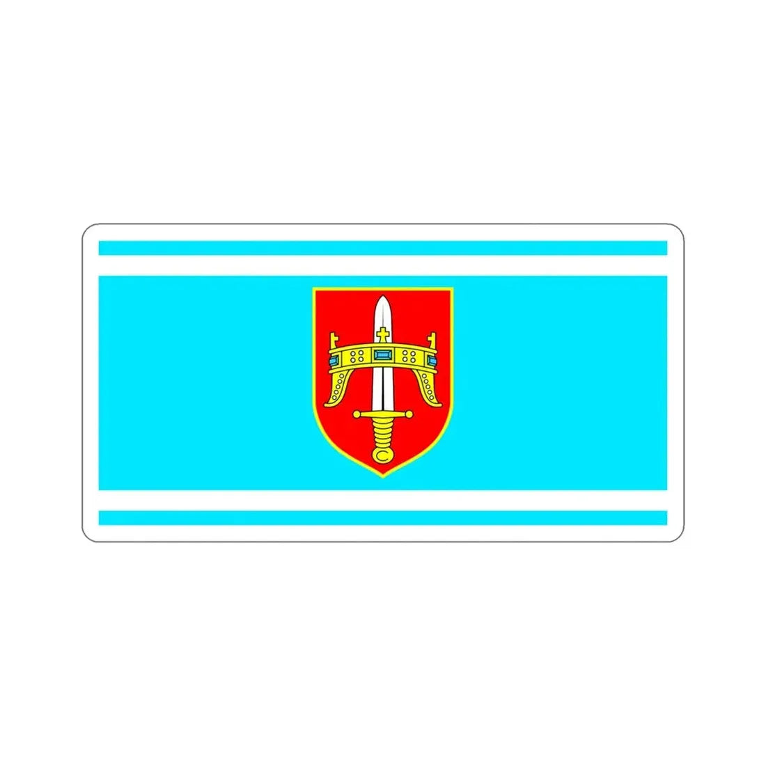 Flag of Šibenik Knin County Croatia STICKER Vinyl Die-Cut Decal 6 Inch - The Sticker Space