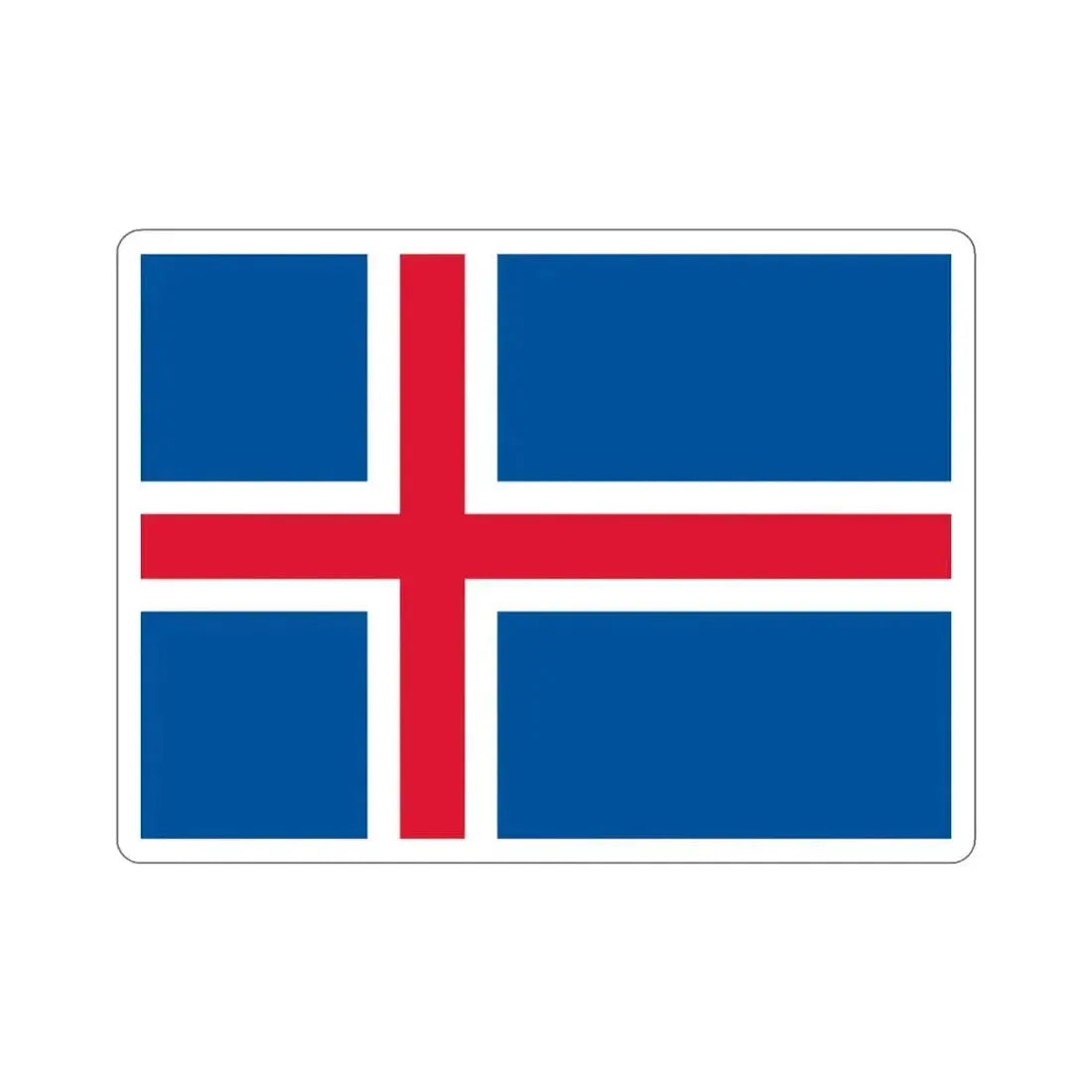 Flag of Iceland STICKER Vinyl Die-Cut Decal 3 Inch - The Sticker Space