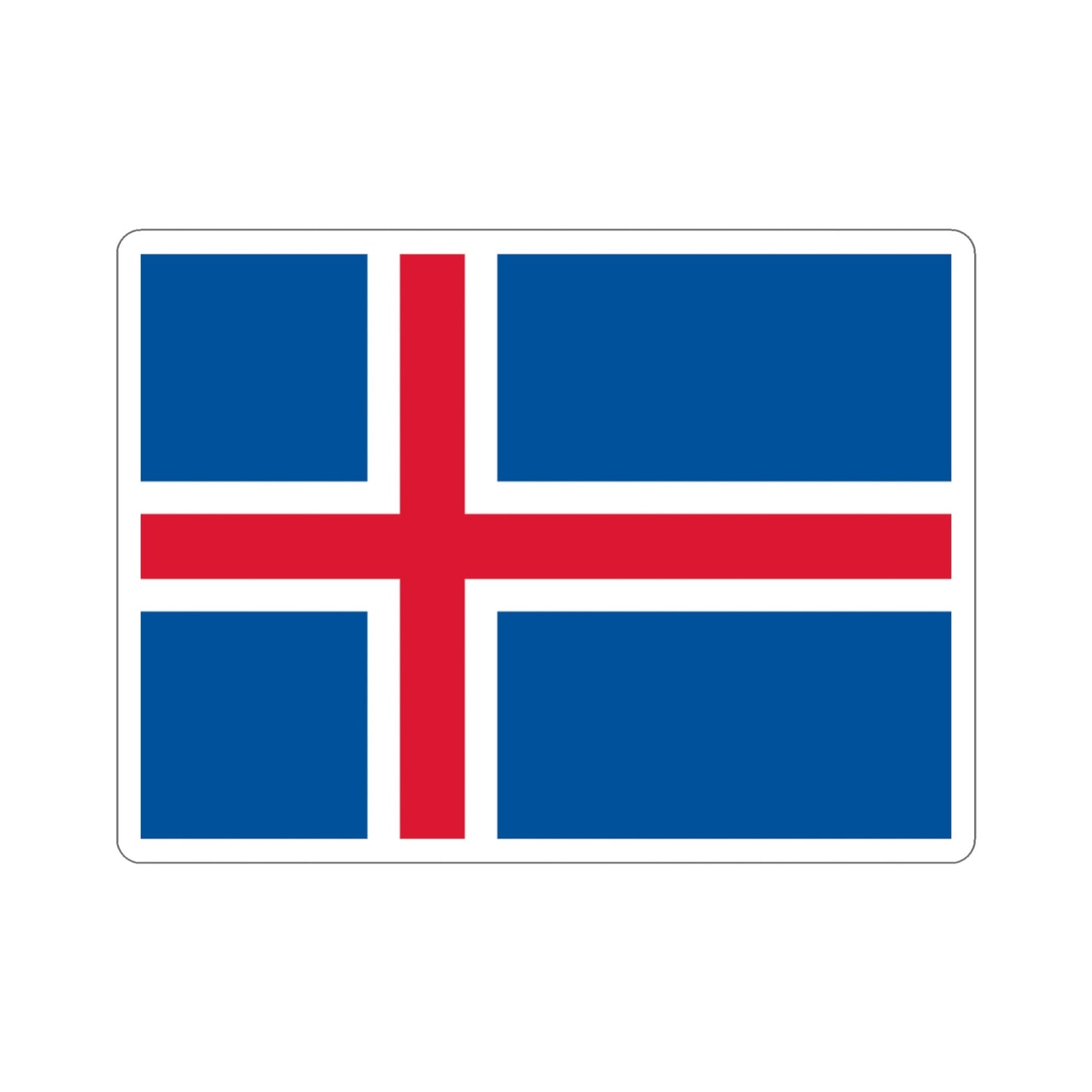 Flag of Iceland STICKER Vinyl Die-Cut Decal-3 Inch-The Sticker Space