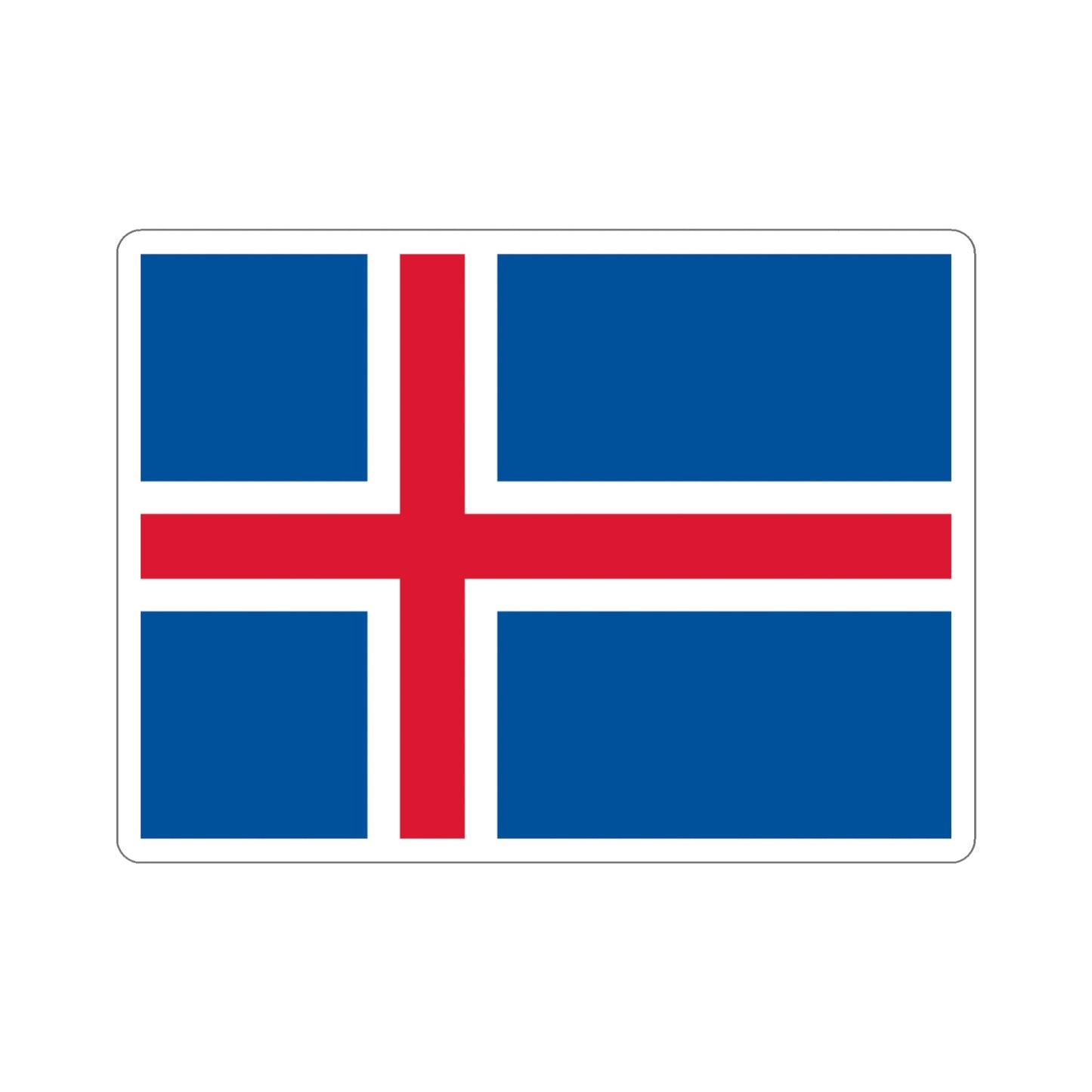 Flag of Iceland STICKER Vinyl Die-Cut Decal-4 Inch-The Sticker Space