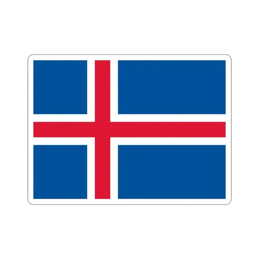 Flag of Iceland STICKER Vinyl Die-Cut Decal 4 Inch - The Sticker Space