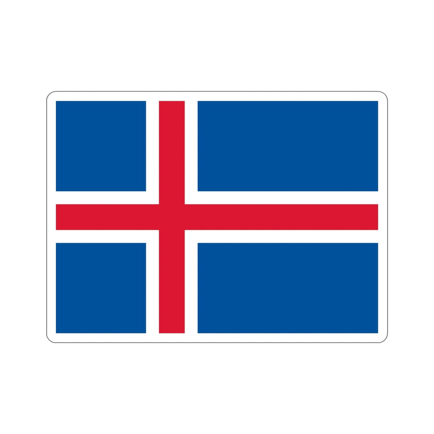 Flag of Iceland STICKER Vinyl Die-Cut Decal-5 Inch-The Sticker Space