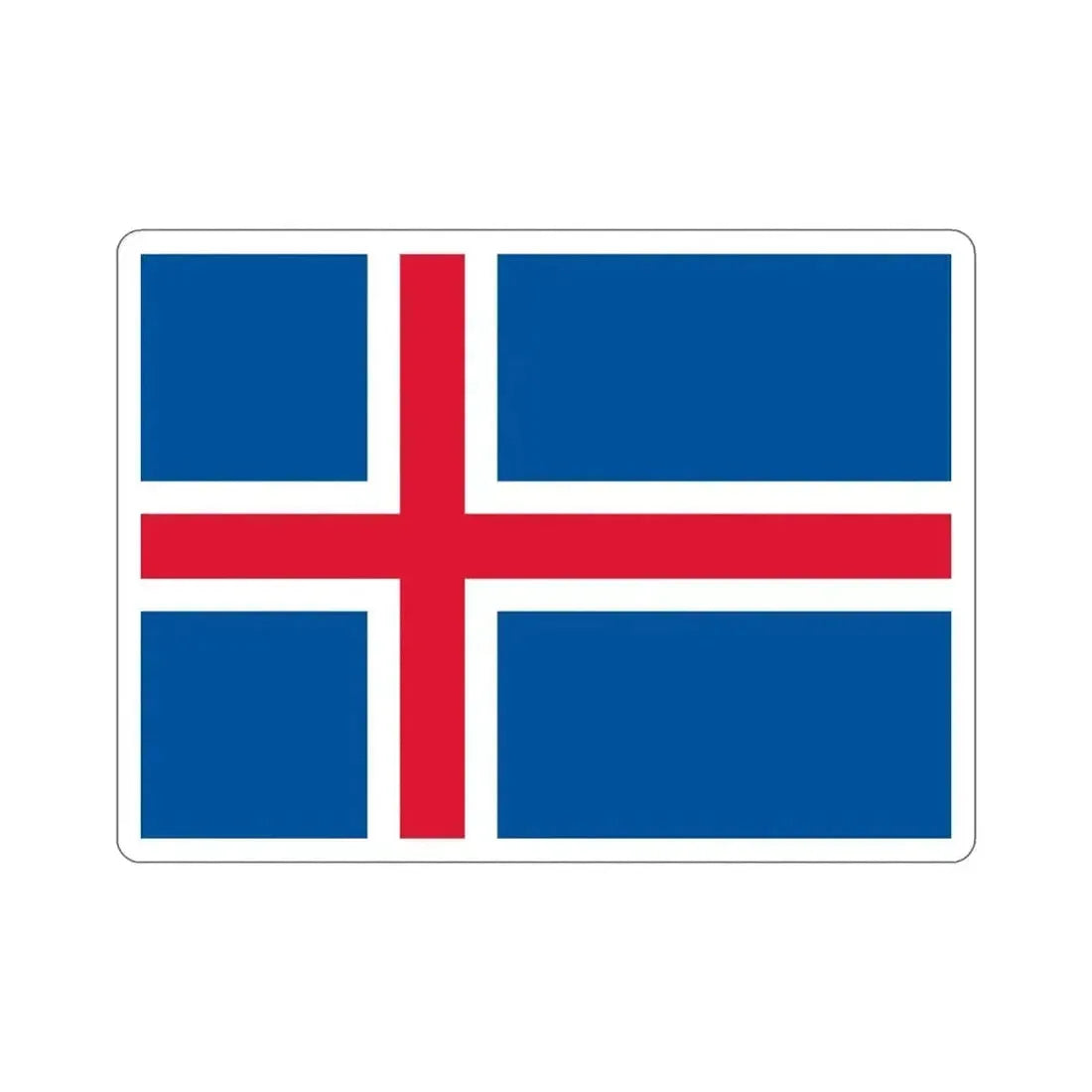 Flag of Iceland STICKER Vinyl Die-Cut Decal 5 Inch - The Sticker Space