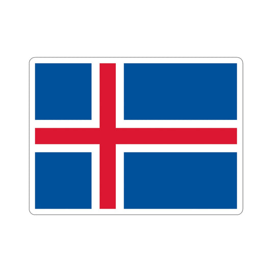 Flag of Iceland STICKER Vinyl Die-Cut Decal-6 Inch-The Sticker Space