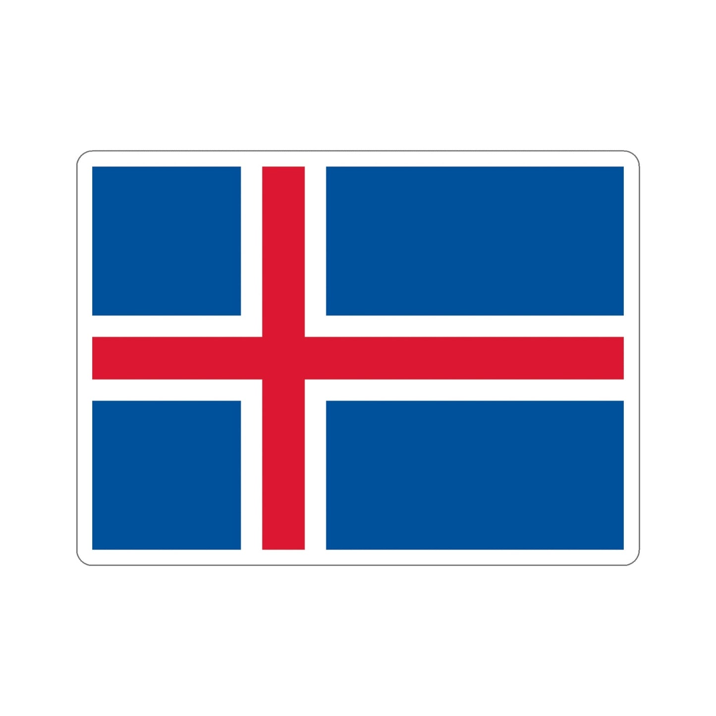 Flag of Iceland STICKER Vinyl Die-Cut Decal-6 Inch-The Sticker Space