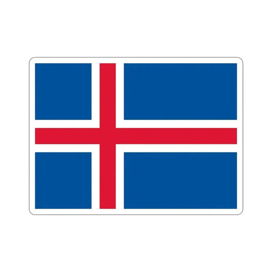 Flag of Iceland STICKER Vinyl Die-Cut Decal 6 Inch - The Sticker Space