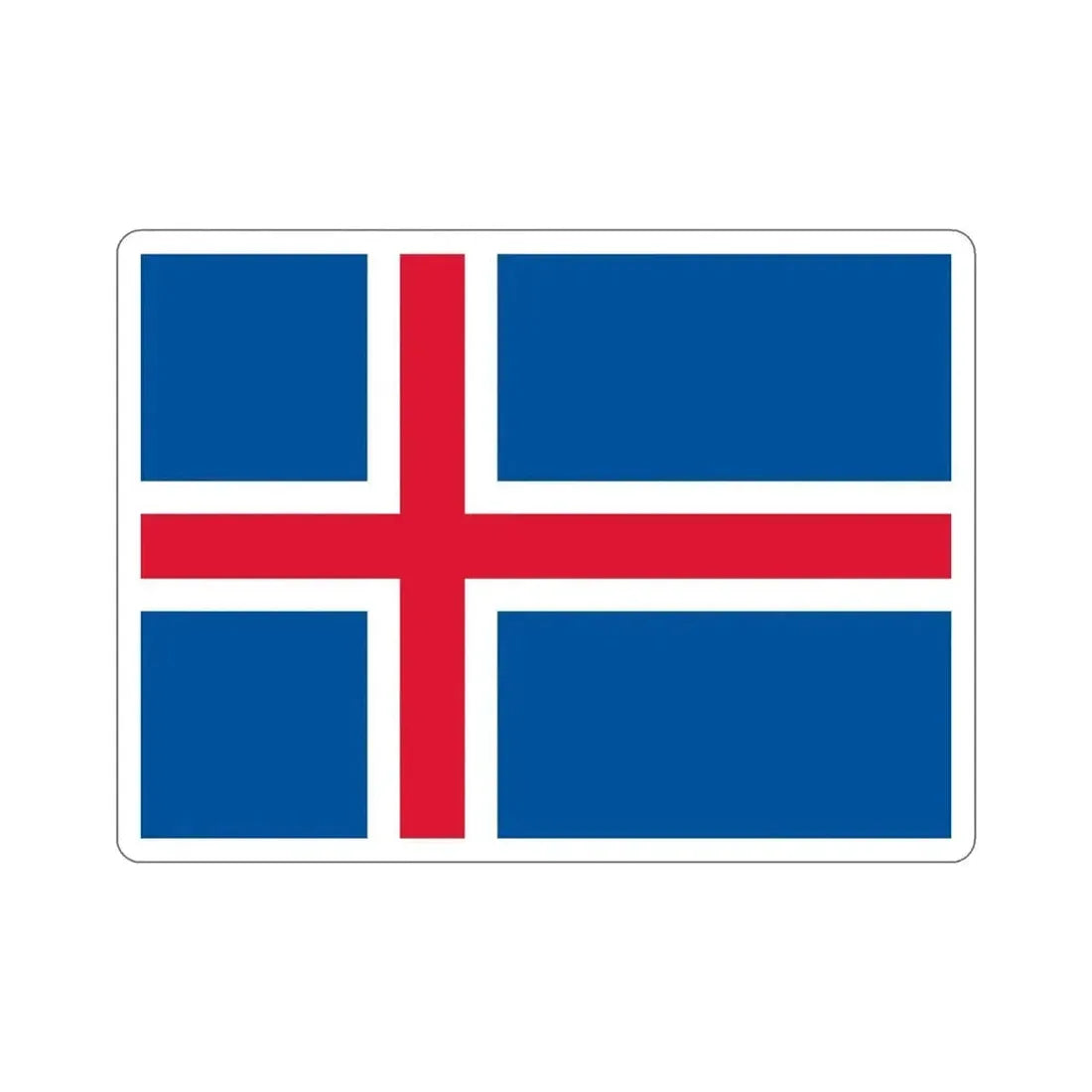 Flag of Iceland STICKER Vinyl Die-Cut Decal - The Sticker Space
