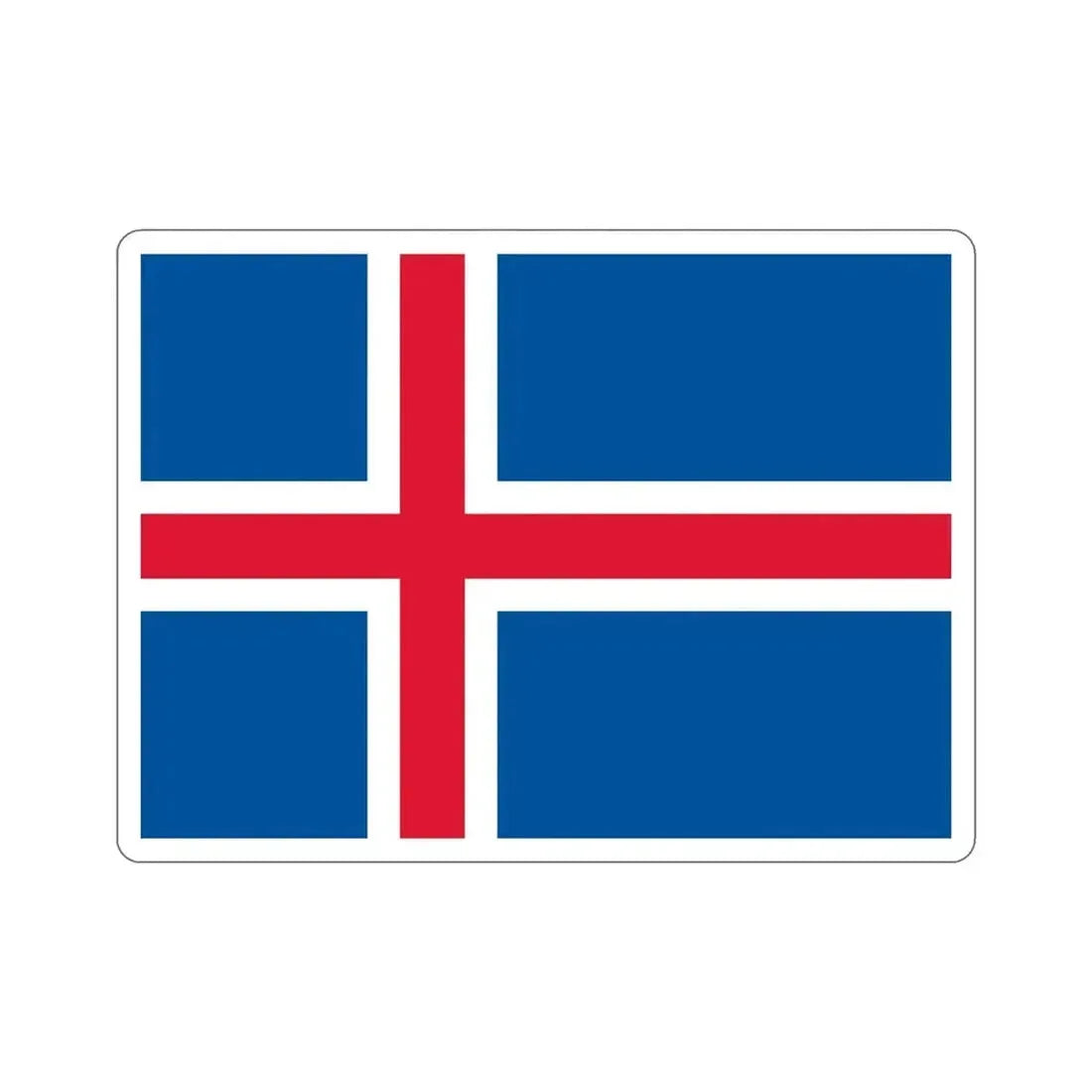 Flag of Iceland STICKER Vinyl Die-Cut Decal - The Sticker Space