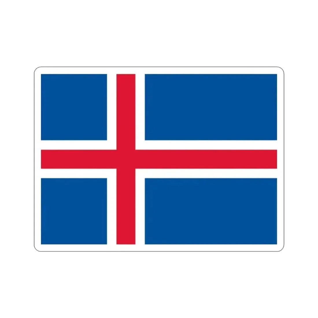 Flag of Iceland STICKER Vinyl Die-Cut Decal - The Sticker Space