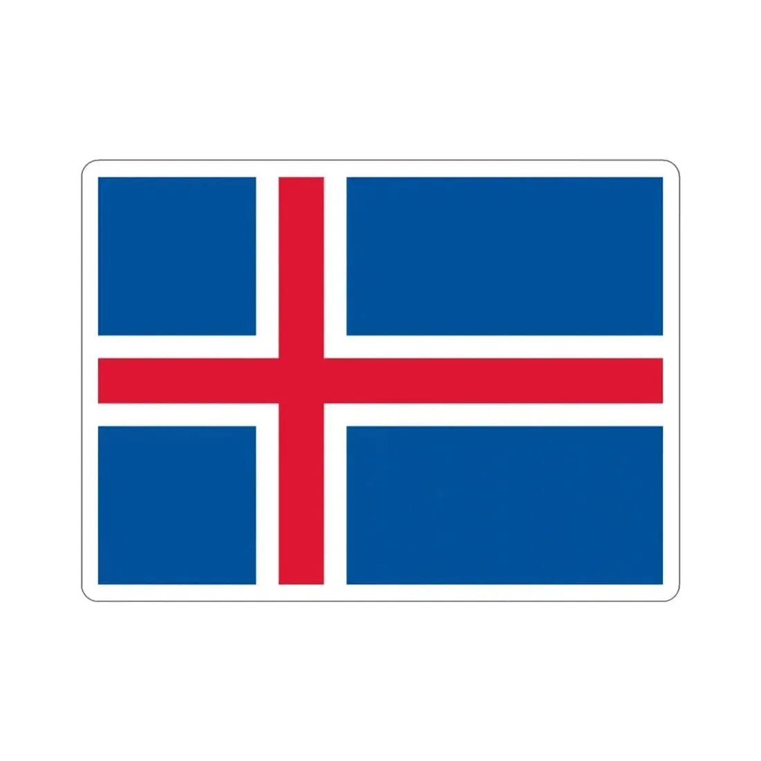 Flag of Iceland STICKER Vinyl Die-Cut Decal - The Sticker Space