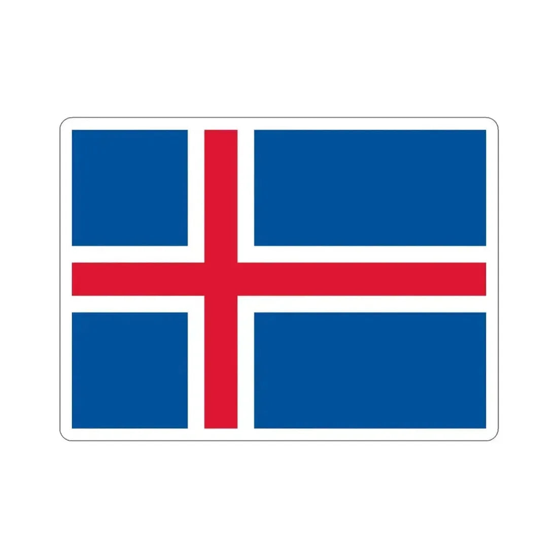 Flag of Iceland STICKER Vinyl Die-Cut Decal - The Sticker Space