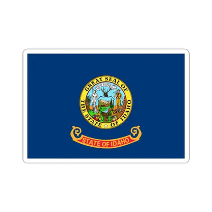 Flag of Idaho 3-2 (United States) STICKER Vinyl Kiss-Cut Decal 4 Inch White - The Sticker Space