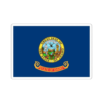 Flag of Idaho 3-2 (United States) STICKER Vinyl Kiss-Cut Decal 6 Inch White - The Sticker Space