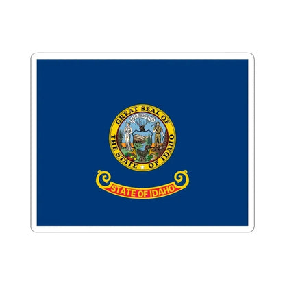 Flag of Idaho (United States) STICKER Vinyl Kiss-Cut Decal 4 Inch White - The Sticker Space