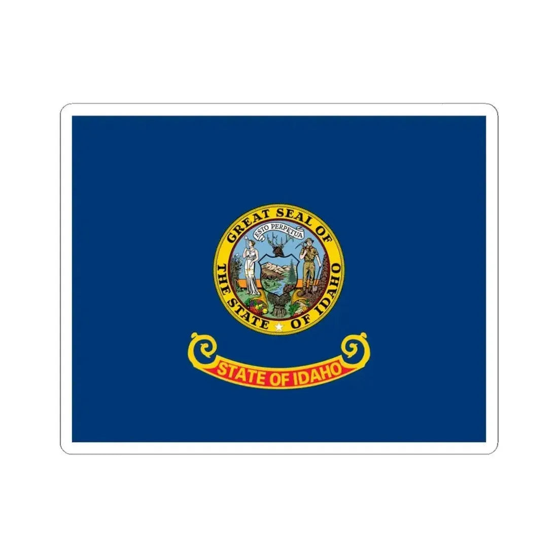 Flag of Idaho (United States) STICKER Vinyl Kiss-Cut Decal 6 Inch White - The Sticker Space