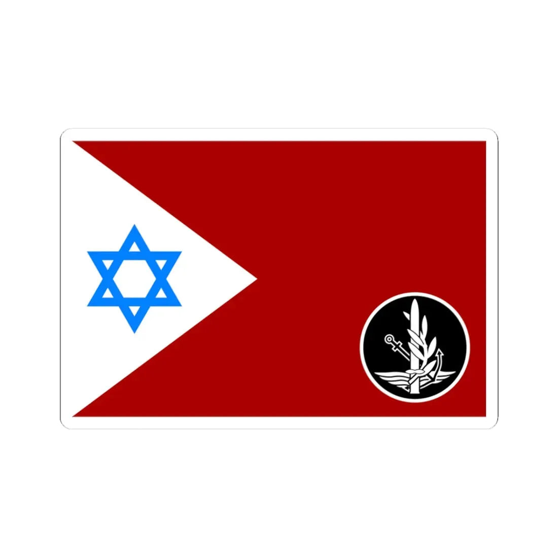 Flag of IDF Operations Directorate (Israel) STICKER Vinyl Kiss-Cut Decal 3 Inch White - The Sticker Space