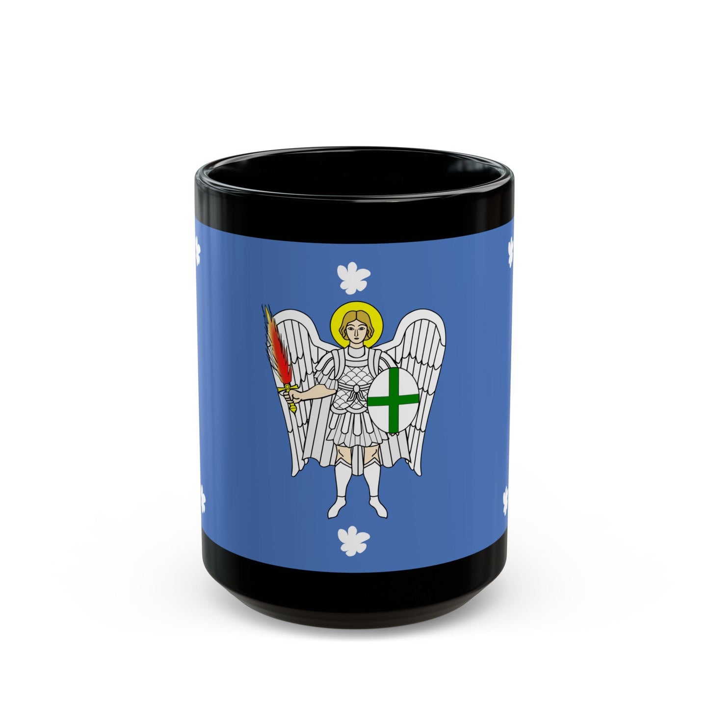 Flag of Iklin Malta - Black Coffee Mug-15oz-The Sticker Space