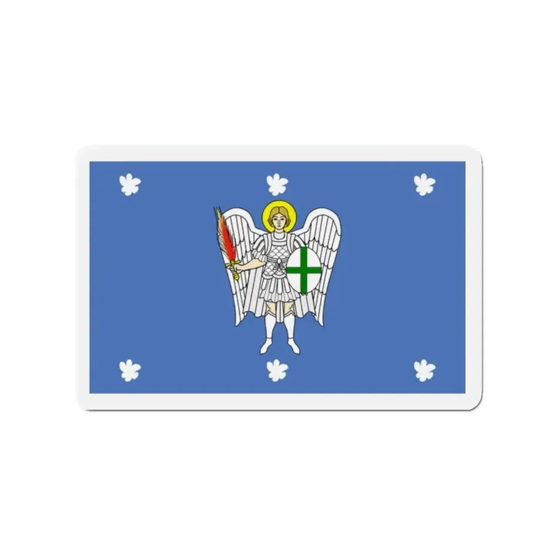 Flag of Iklin Malta - Refrigerator Magnet 2 Inch - The Sticker Space
