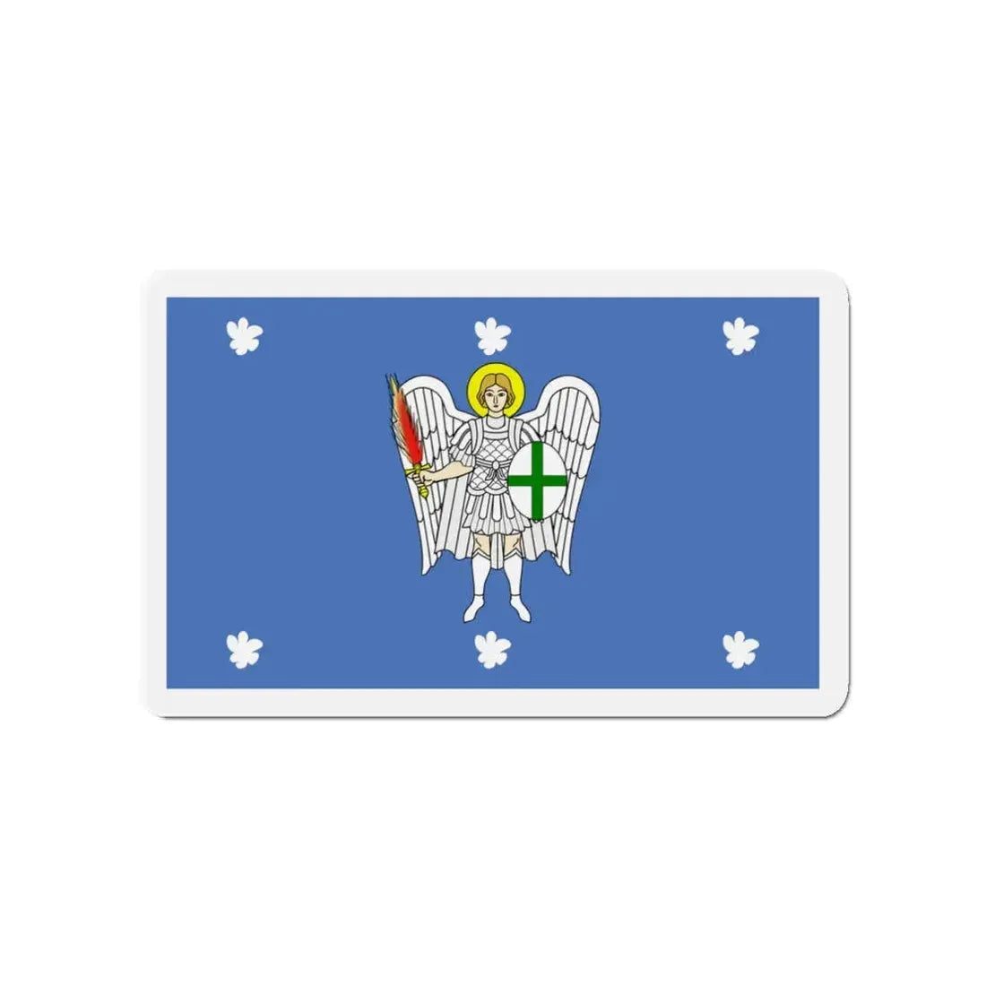 Flag of Iklin Malta - Refrigerator Magnet 3 Inch - The Sticker Space