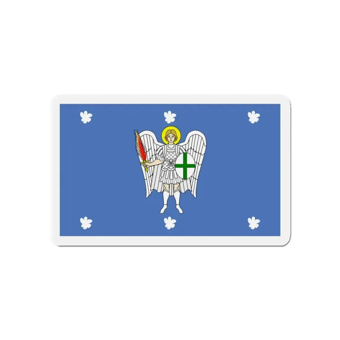 Flag of Iklin Malta - Refrigerator Magnet 4 Inch - The Sticker Space