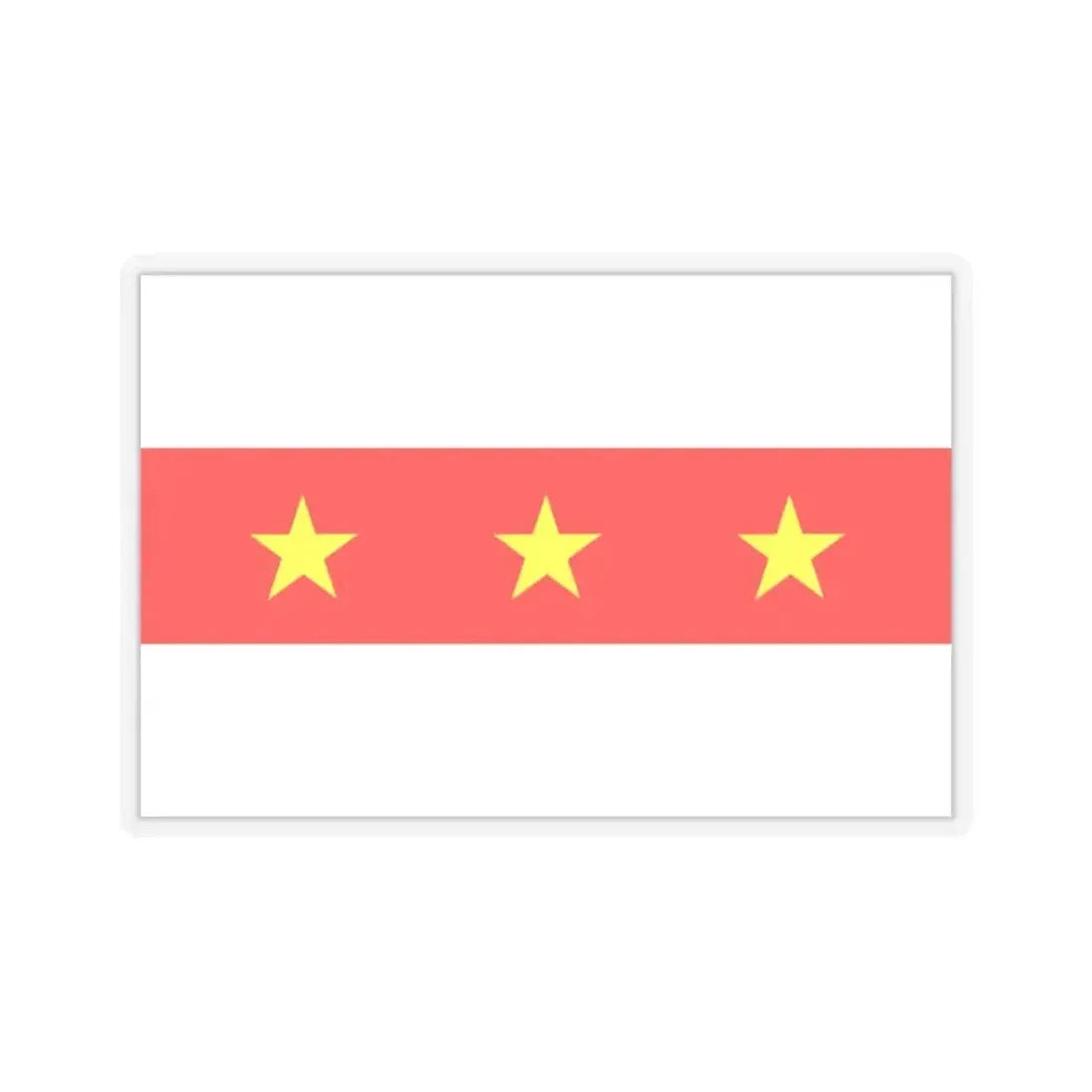 Flag of Il Fgura Malta - STICKER Vinyl Kiss-Cut Decal 2 Inch Transparent - The Sticker Space