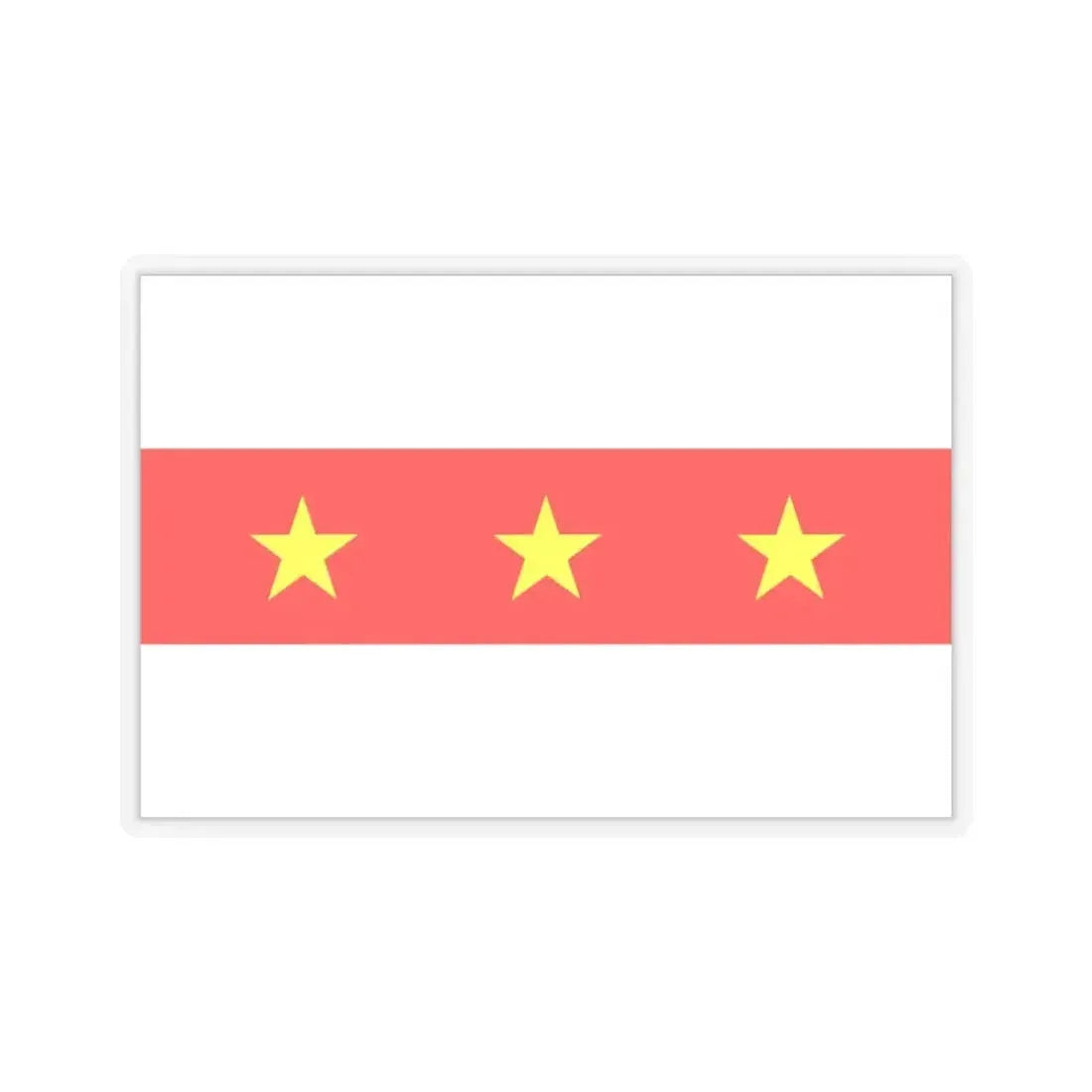Flag of Il Fgura Malta - STICKER Vinyl Kiss-Cut Decal 3 Inch Transparent - The Sticker Space