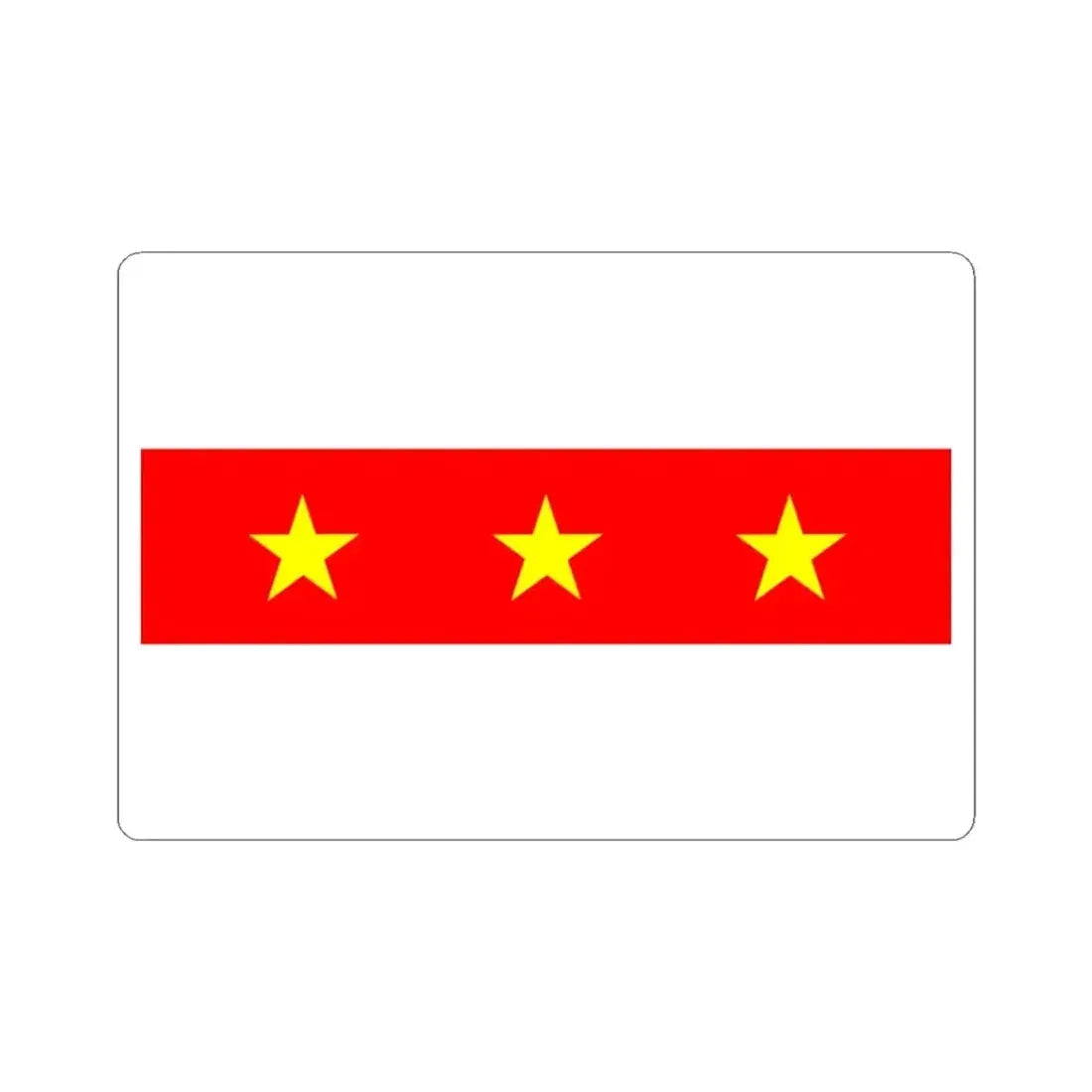 Flag of Il Fgura Malta - STICKER Vinyl Kiss-Cut Decal 3 Inch White - The Sticker Space