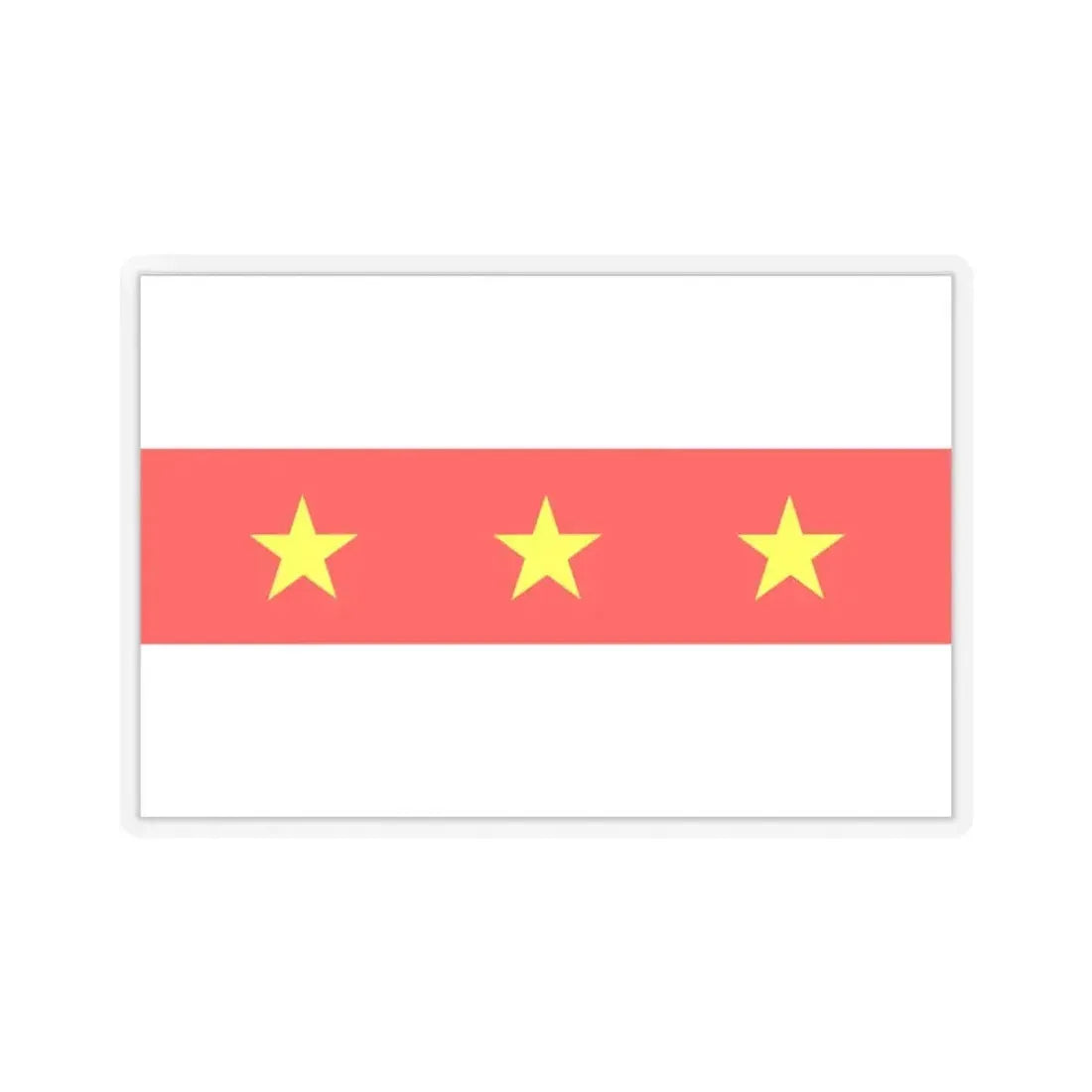 Flag of Il Fgura Malta - STICKER Vinyl Kiss-Cut Decal 4 Inch Transparent - The Sticker Space