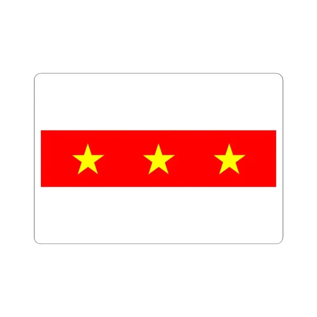 Flag of Il Fgura Malta - STICKER Vinyl Kiss-Cut Decal 4 Inch White - The Sticker Space