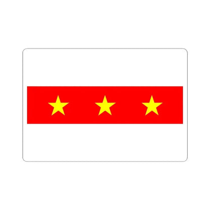 Flag of Il Fgura Malta - STICKER Vinyl Kiss-Cut Decal 4 Inch White - The Sticker Space