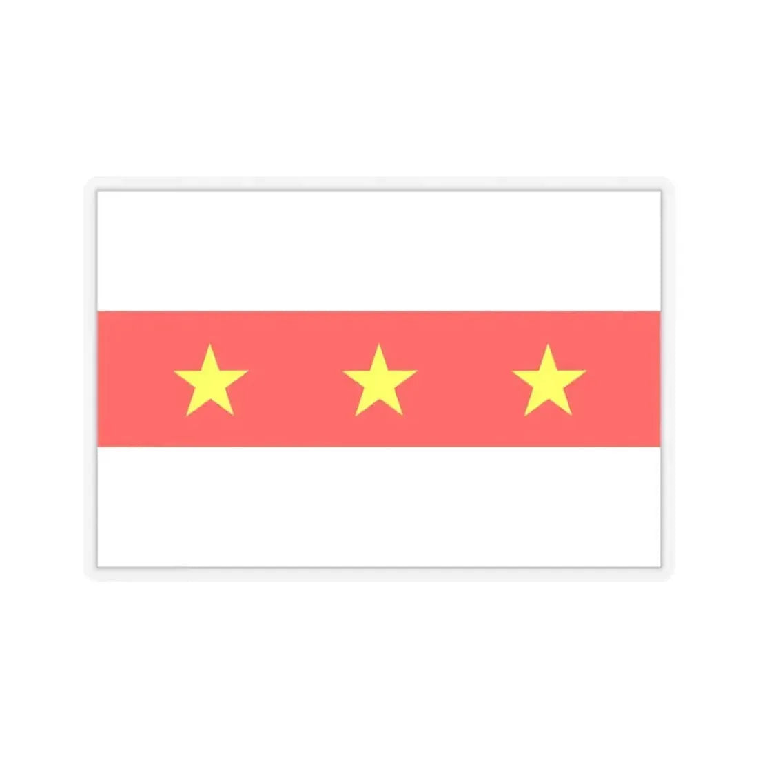 Flag of Il Fgura Malta - STICKER Vinyl Kiss-Cut Decal 6 Inch Transparent - The Sticker Space