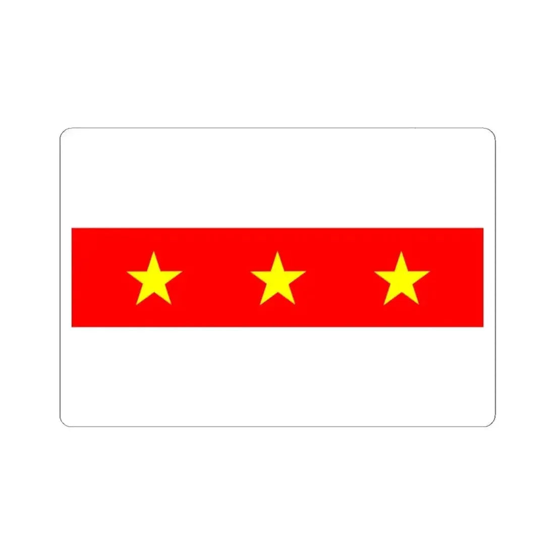 Flag of Il Fgura Malta - STICKER Vinyl Kiss-Cut Decal 6 Inch White - The Sticker Space