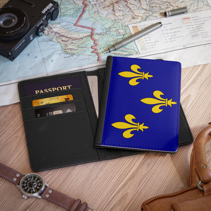 Flag of Île de France France 2 - Passport Holder-3.9" x 5.8"-The Sticker Space