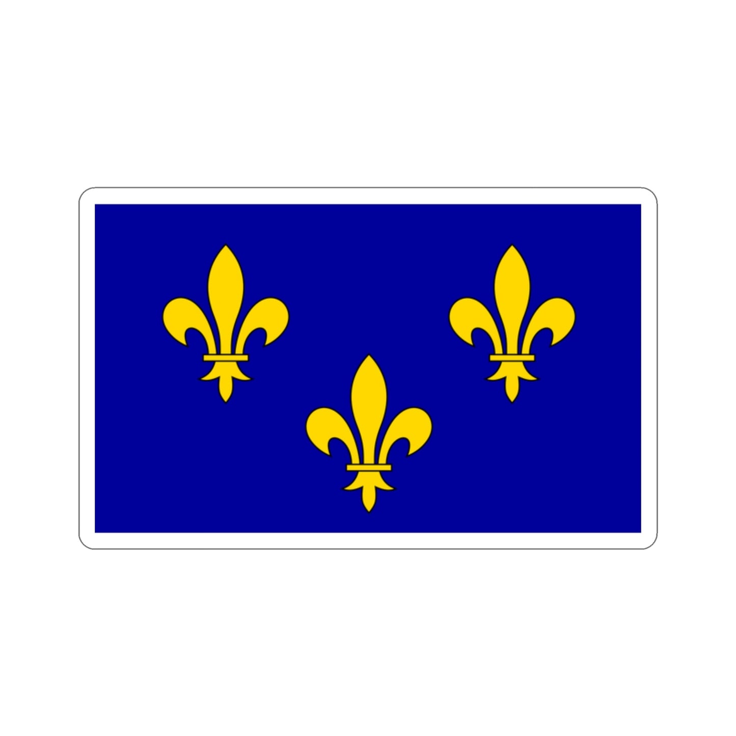 Flag of Île de France France 2 STICKER Vinyl Die-Cut Decal-2 Inch-The Sticker Space