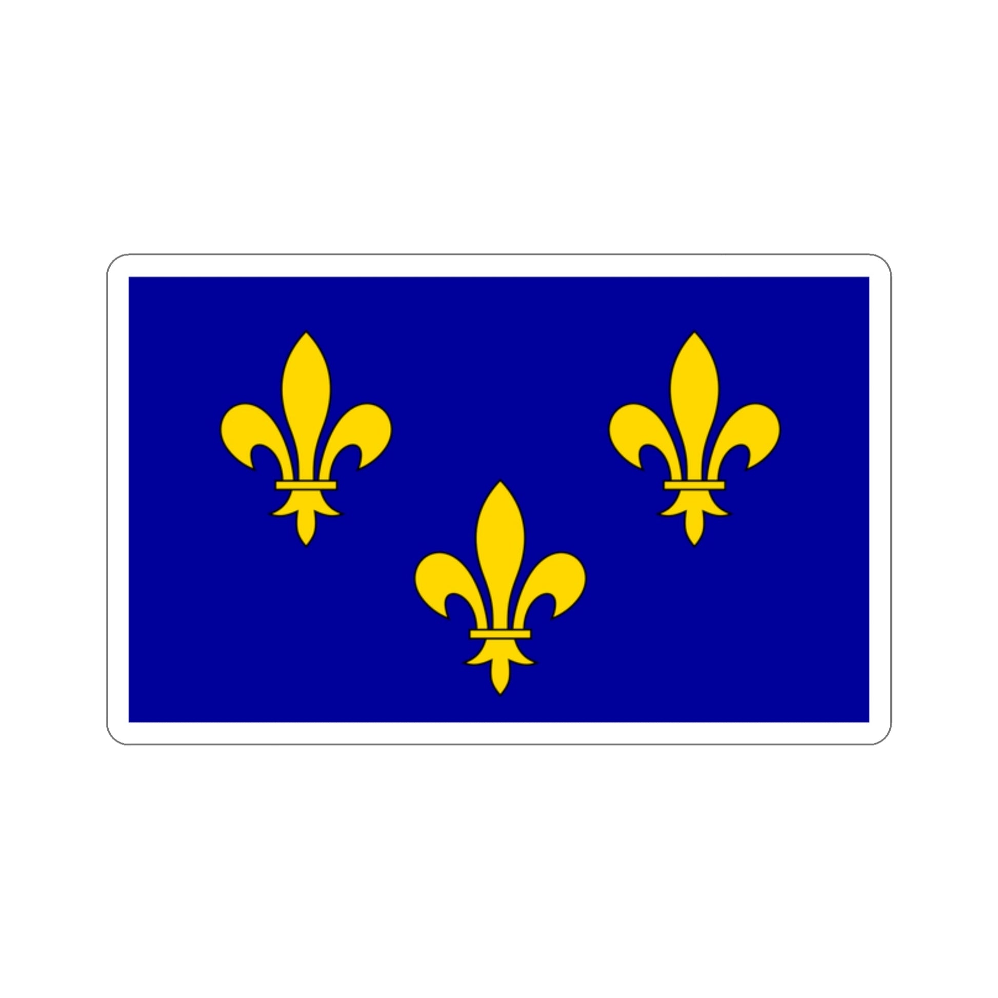 Flag of Île de France France 2 STICKER Vinyl Die-Cut Decal-2 Inch-The Sticker Space