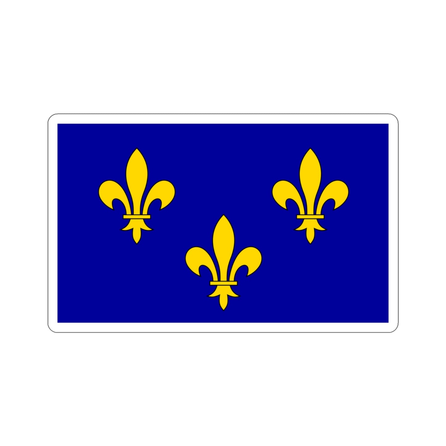 Flag of Île de France France 2 STICKER Vinyl Die-Cut Decal-3 Inch-The Sticker Space