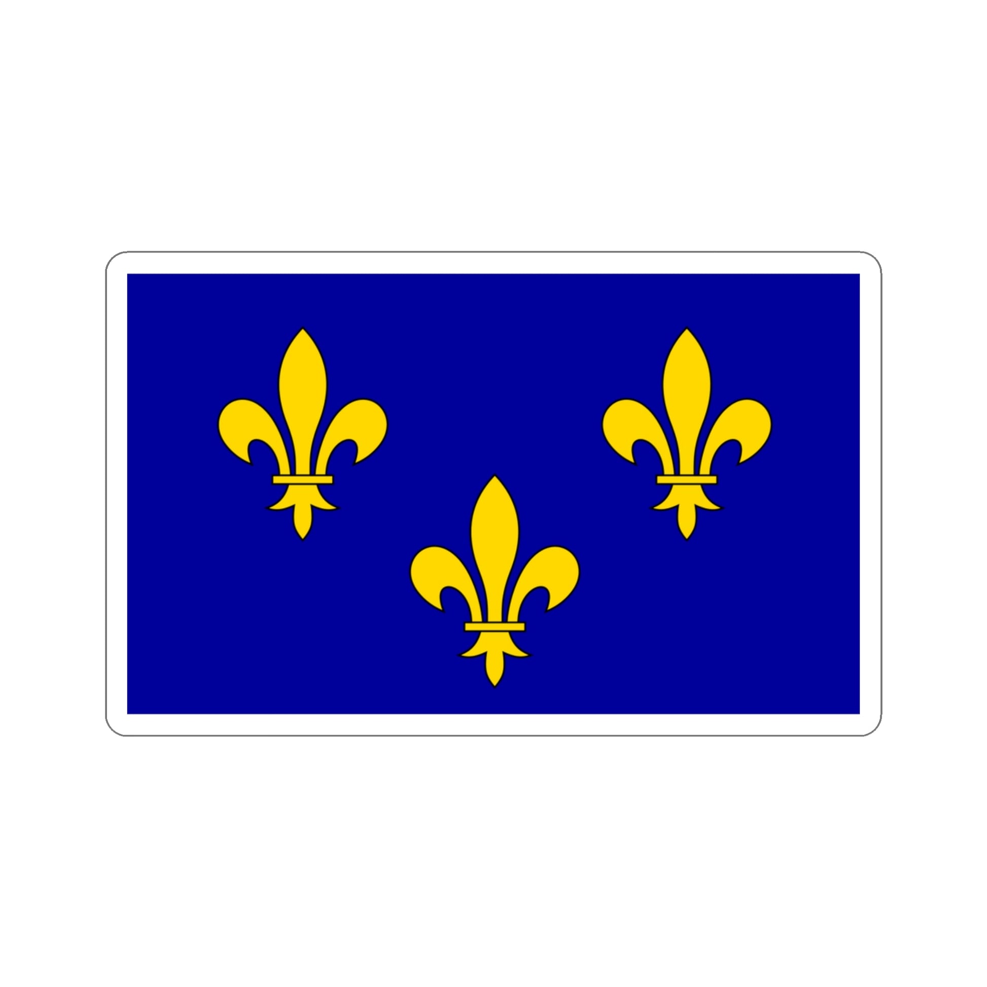 Flag of Île de France France 2 STICKER Vinyl Die-Cut Decal-3 Inch-The Sticker Space