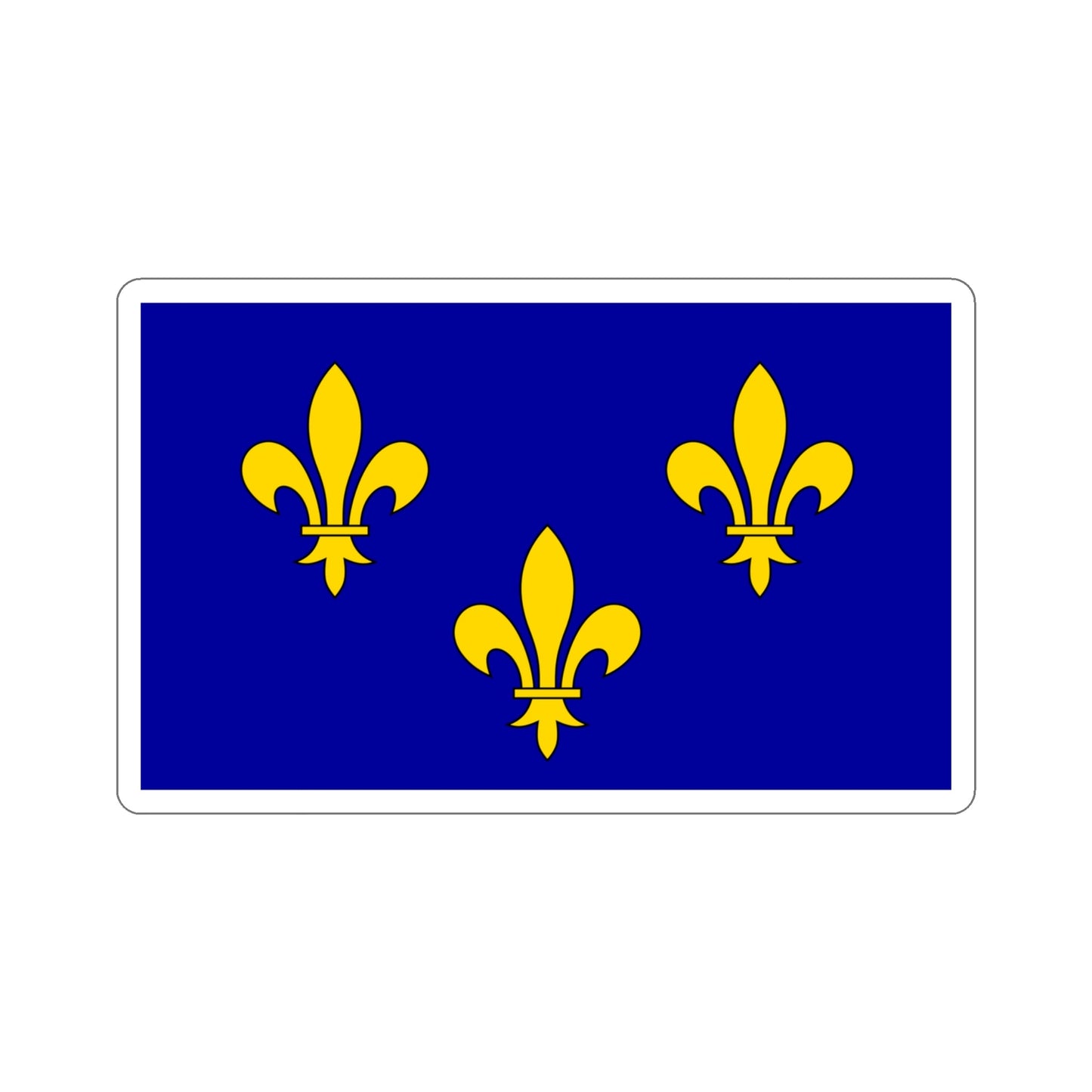 Flag of Île de France France 2 STICKER Vinyl Die-Cut Decal-4 Inch-The Sticker Space