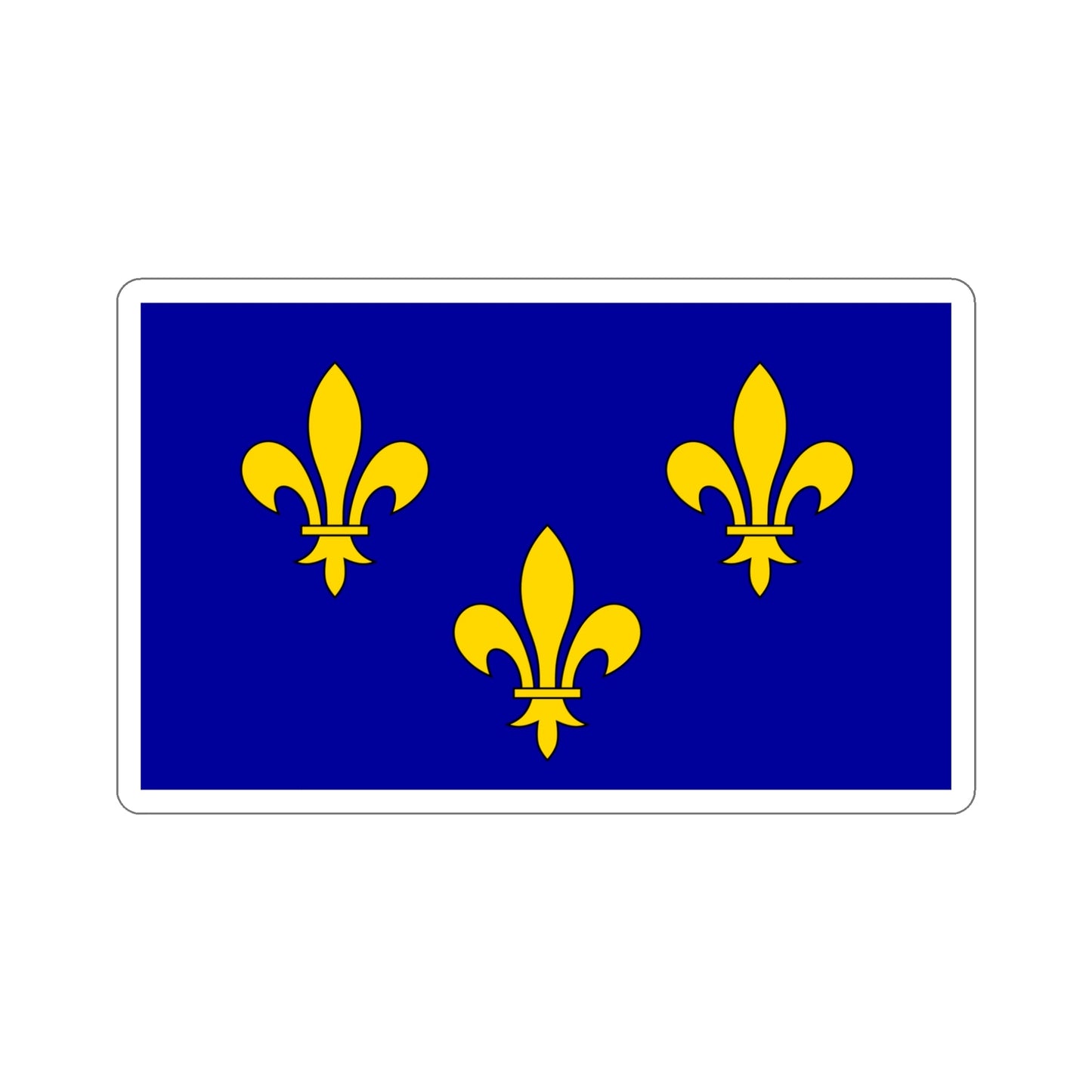 Flag of Île de France France 2 STICKER Vinyl Die-Cut Decal-5 Inch-The Sticker Space