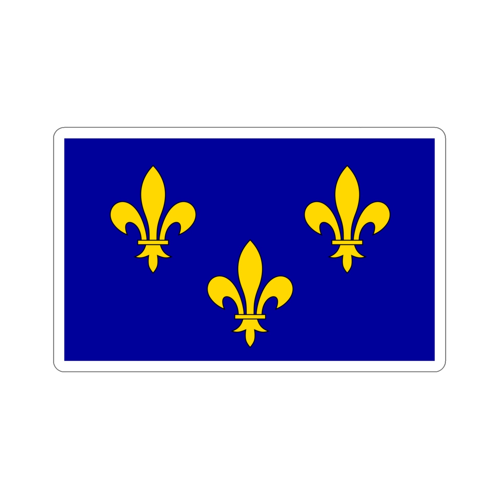 Flag of Île de France France 2 STICKER Vinyl Die-Cut Decal-5 Inch-The Sticker Space