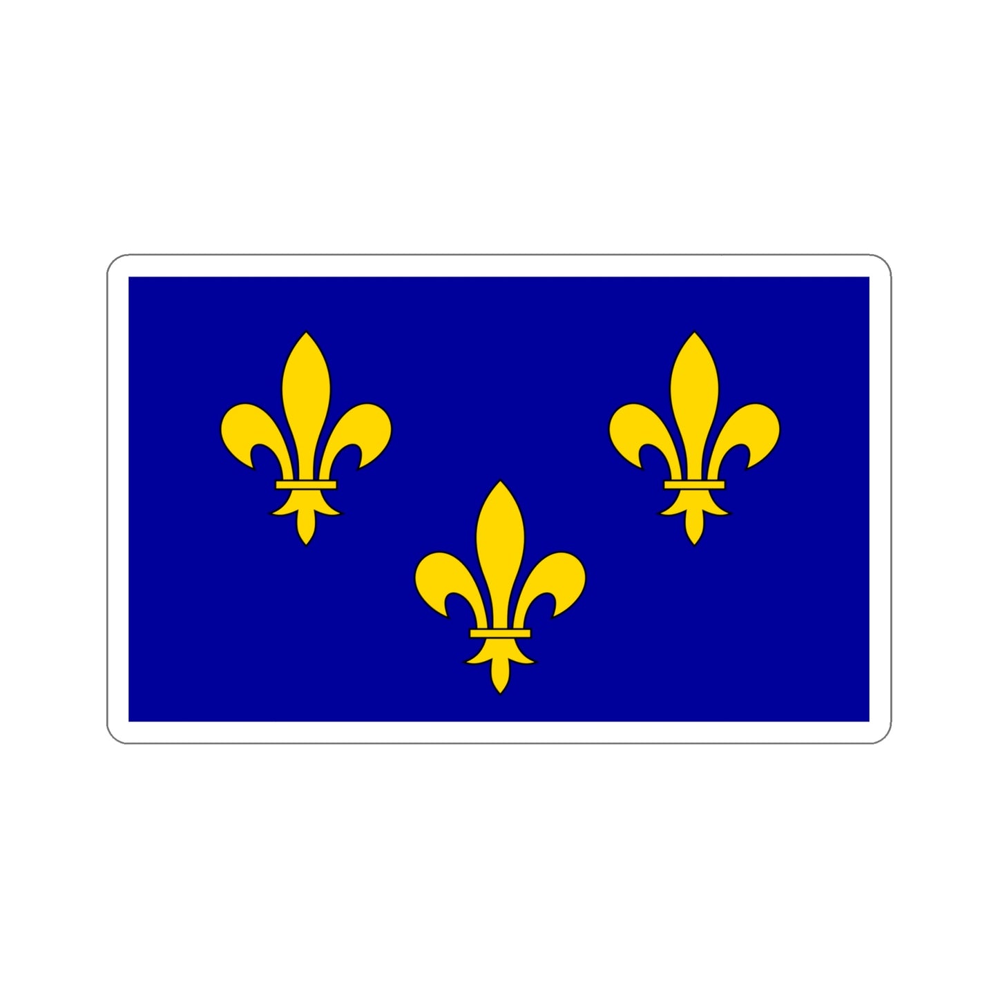 Flag of Île de France France 2 STICKER Vinyl Die-Cut Decal-6 Inch-The Sticker Space