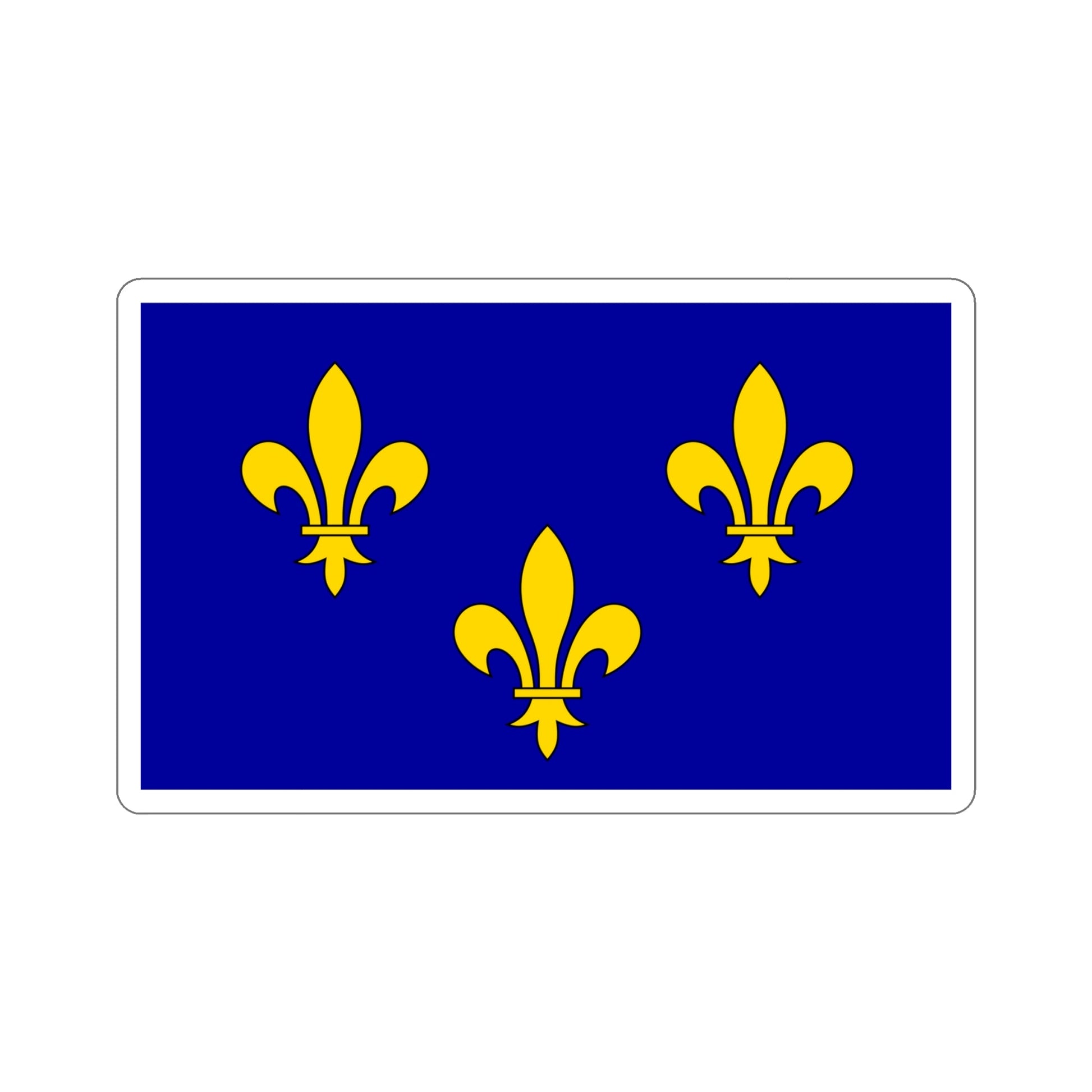 Flag of Île de France France 2 STICKER Vinyl Die-Cut Decal-6 Inch-The Sticker Space