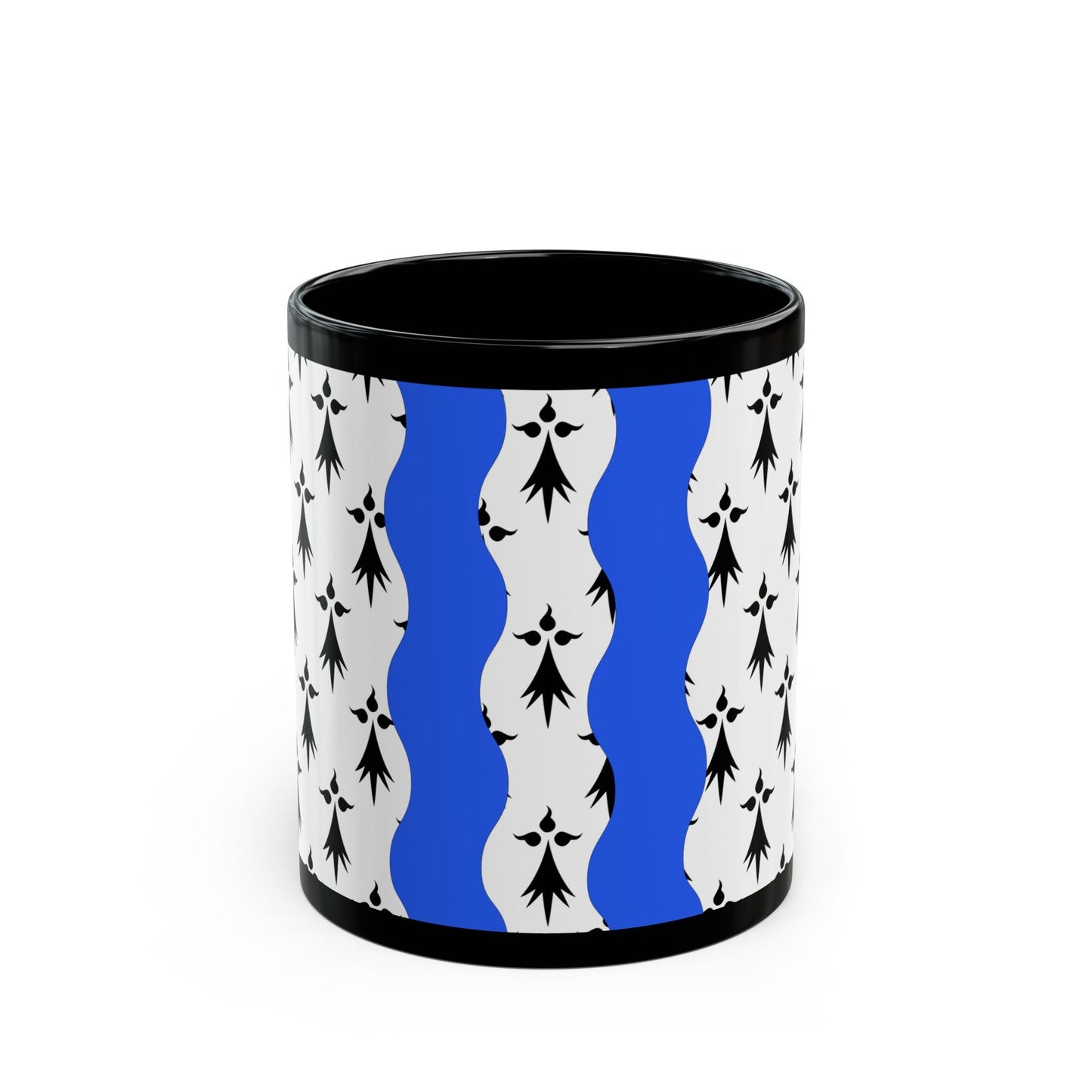 Flag of Ille et Vilaine France 2 - Black Coffee Mug-11oz-The Sticker Space