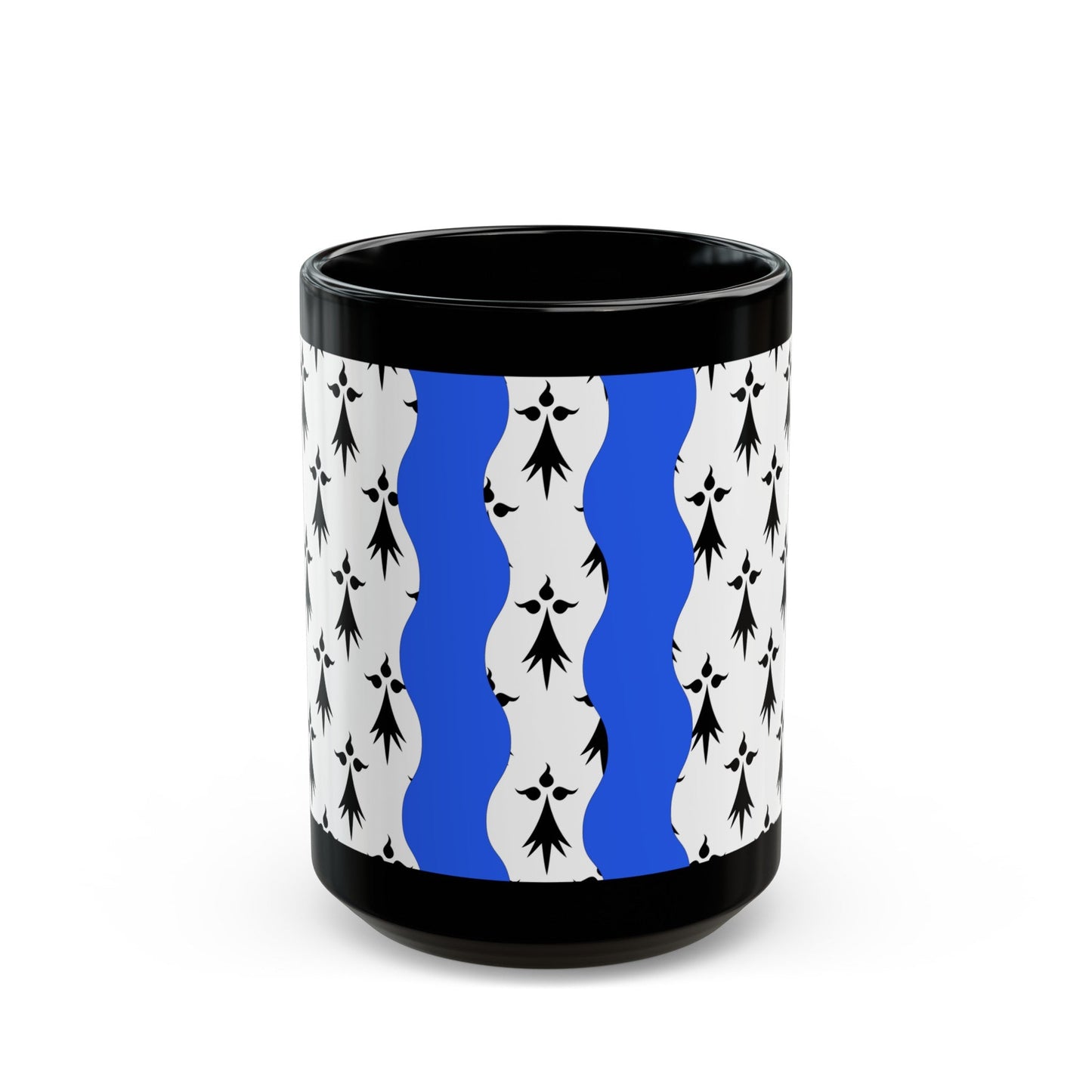 Flag of Ille et Vilaine France 2 - Black Coffee Mug-15oz-The Sticker Space